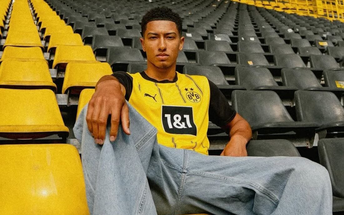 Jobe Bellingham em anúncio do Borussia Dortmund (Foto: Reprodução/Instagram/@bvb09)