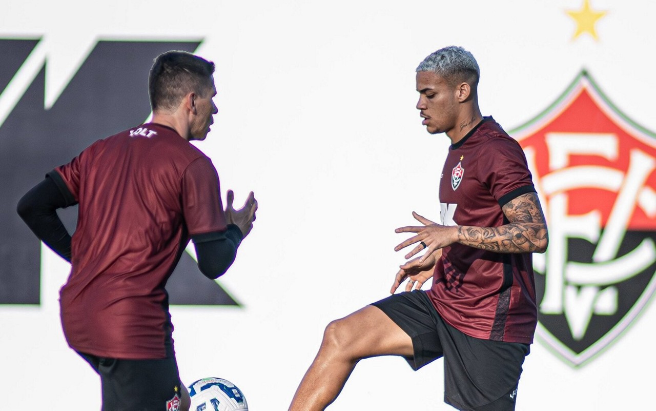 Treino do Vitória no Barradão (Foto: Victor Ferreira / EC Vitória)