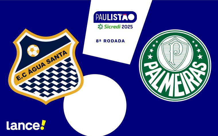 Água Santa e Palmeiras se enfrentam pela oitava rodada do Paulistão (Arte: Lance!)
