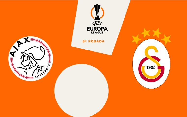 Confira todas as informações do duelo entre Ajax e Galatasaray, válido pela última rodada da Liga Europa (Foto: Arte / Lance!)