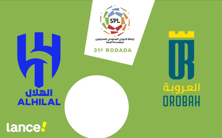 Al Hilal x Al Orobah pelo Campeonato Saudita (Arte: Lance!)