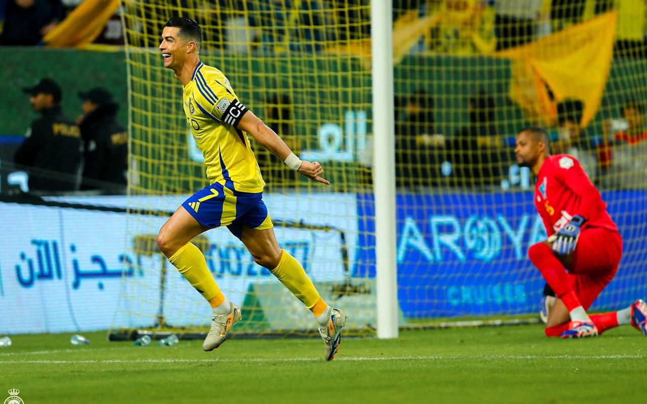 Cristiano Ronaldo comemora gol pelo Al-Nassr (Foto: Reprodução/Al-Nassr)