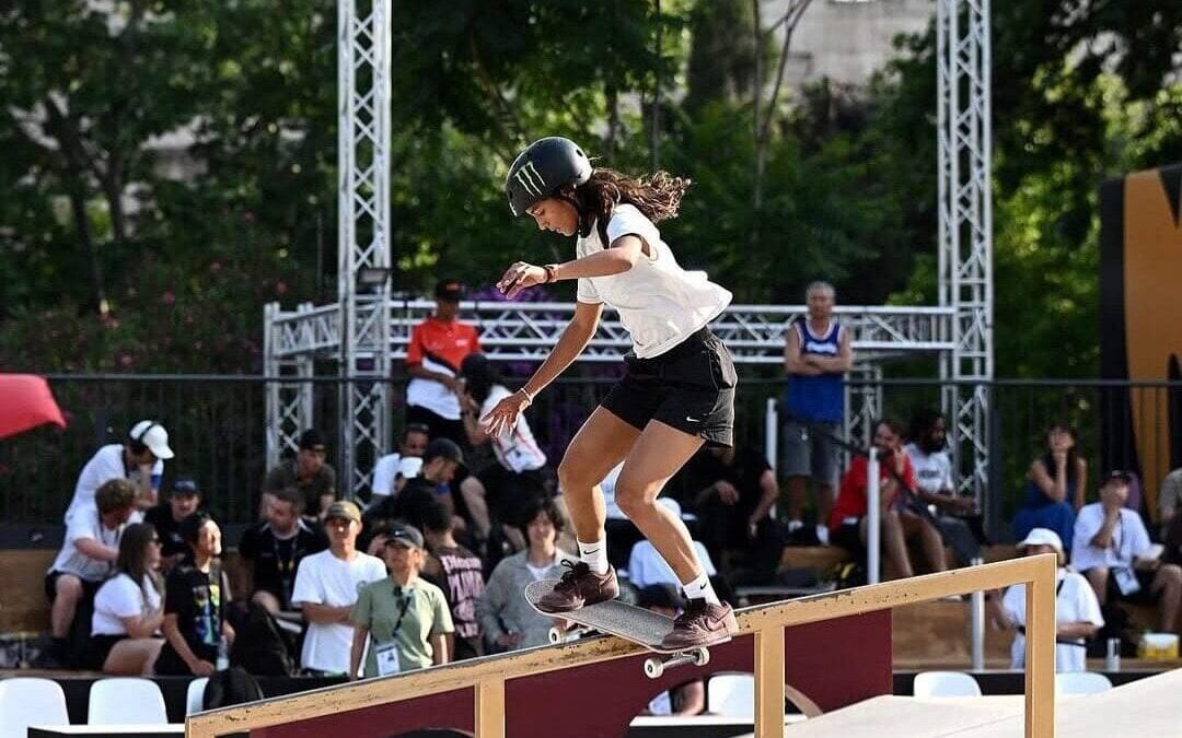 Rayssa Leal treinando para a Copa do Mundo de skate em Roma (Foto: Reprodução Instagram)