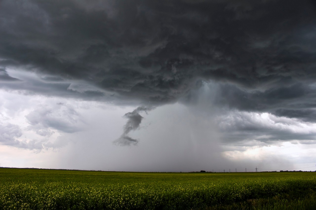 Stormy weather and landscape