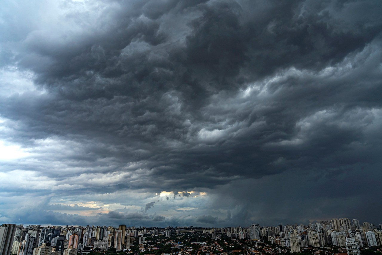 Stormy background. Sao Paulo, Brazil.