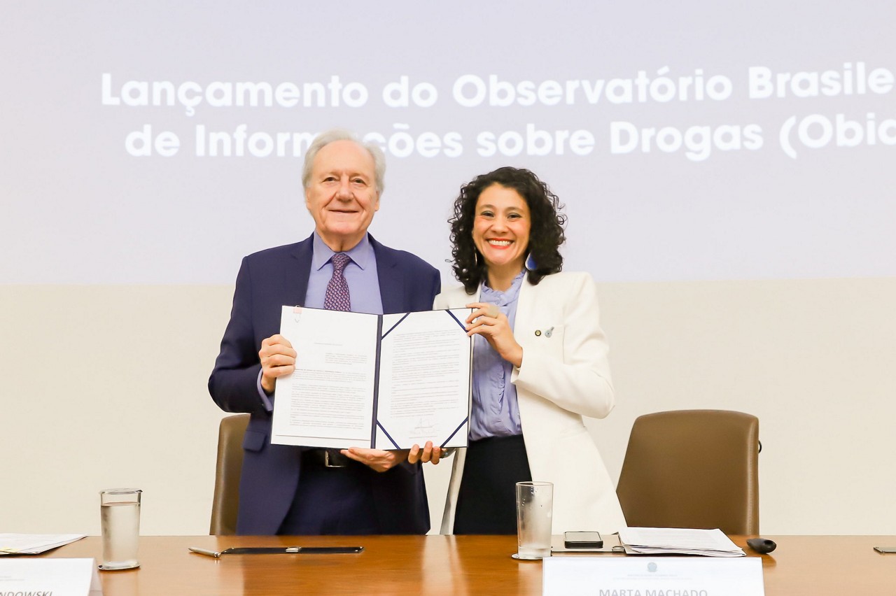 Lançamento do Observatório Nacional sobre Drogas e da Pesquisa Lenad, em março de 2025