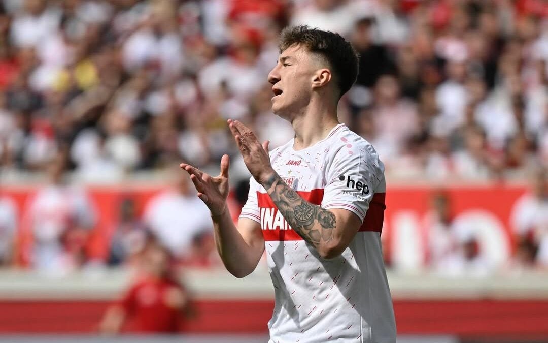 Angelo Stiller, alvo do Real Madrid, em ação pelo Stuttgart (Foto: Reprodução/Instagram)