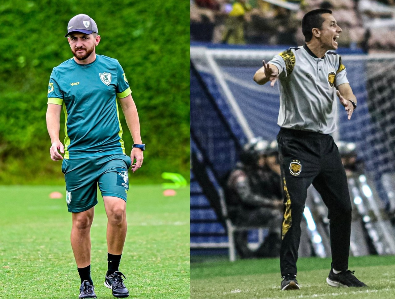 América, do técnico William Batista, e Eduardo Barros, treinador do Amazonas, se enfrentam na noite desta quinta (17)