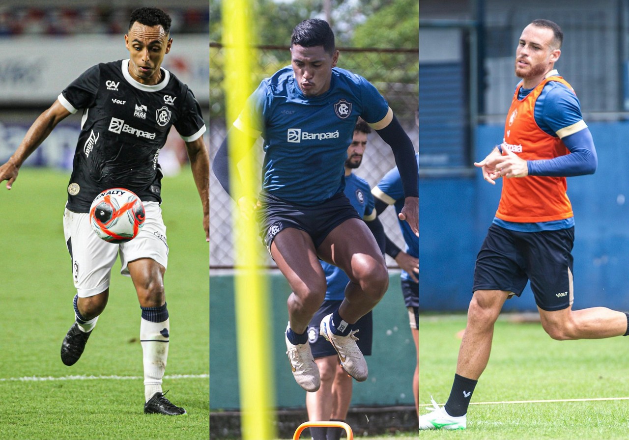 Da esquerda para a direita, O meia Dodô, ex-Atlético, o atacante Pedro Rocha e o volante Pedro Castro, ambos ex-Cruzeiro, são alguns dos conhecidos do futebol mineiro que atuam no Remo