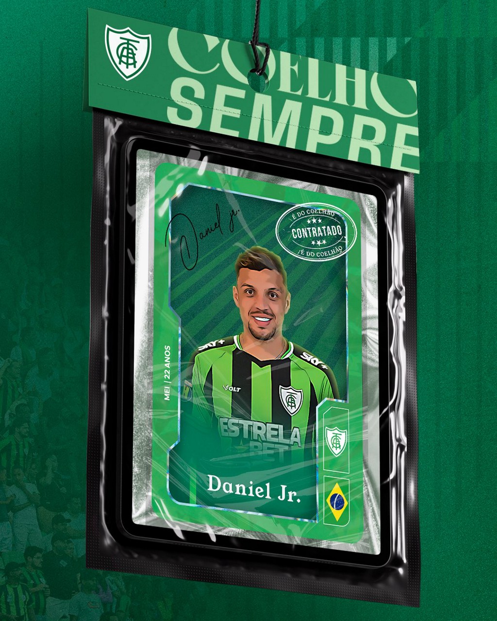 Daniel Júnior foi anunciado como reforço do América 