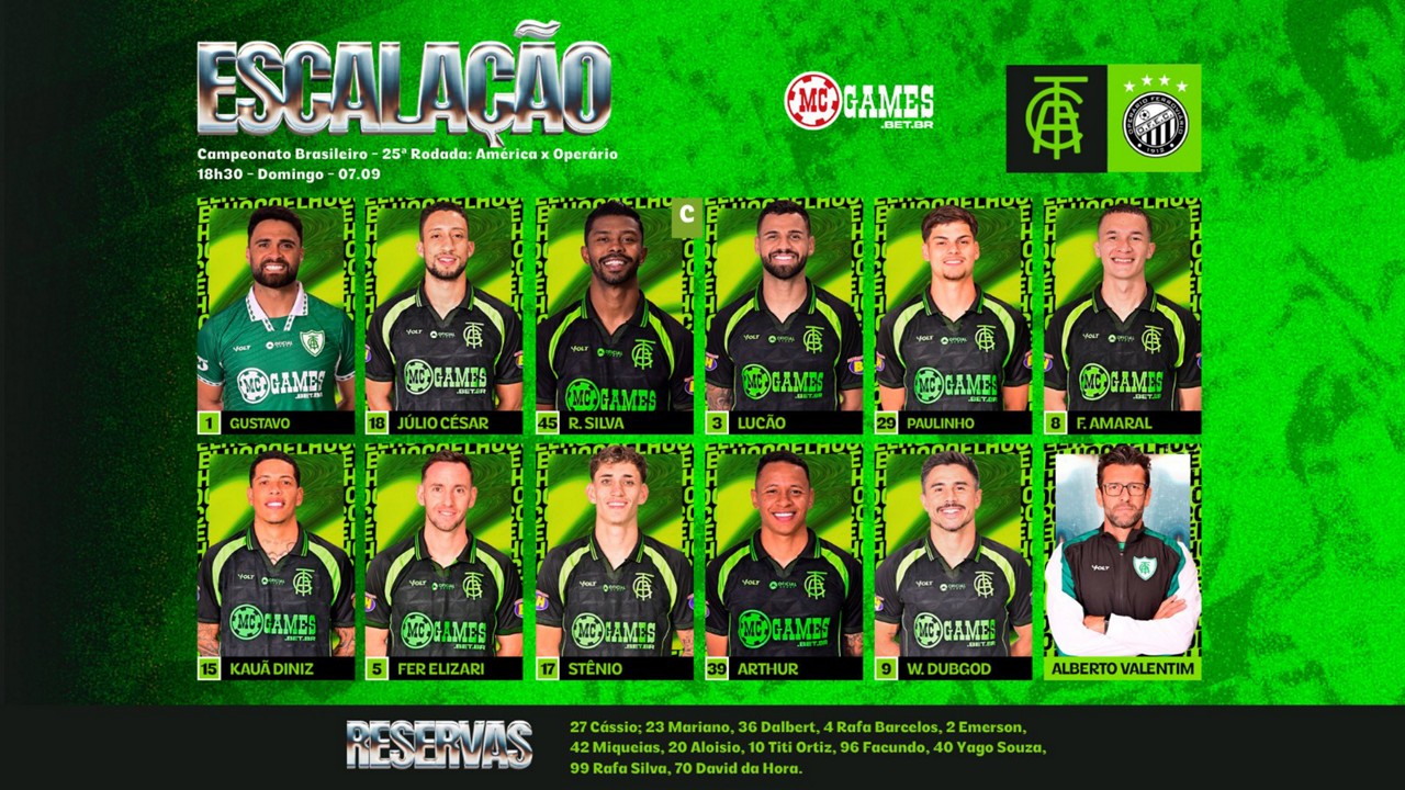 América escalado para encarar o Opérário-PR