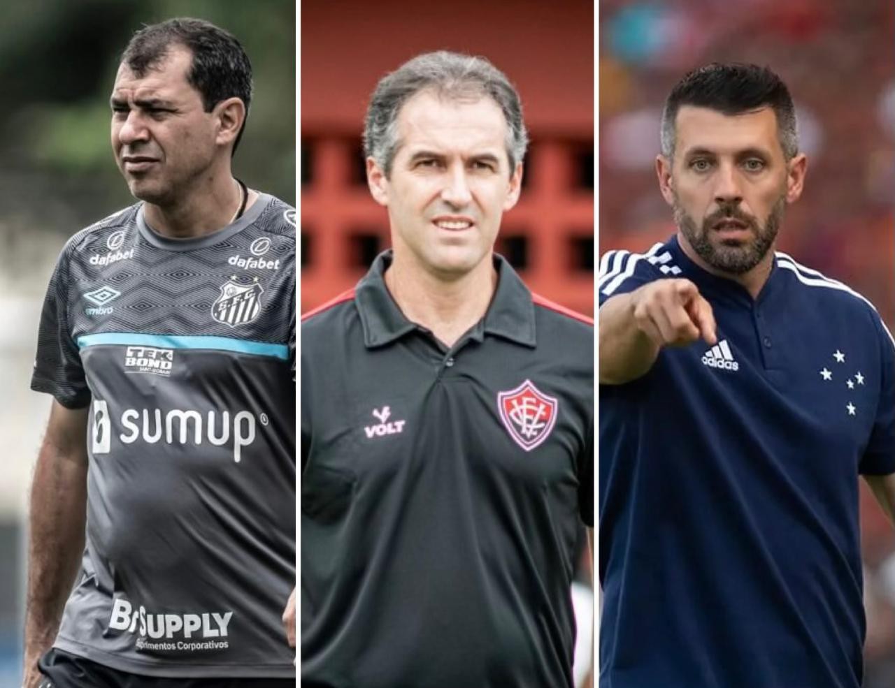 Carille, pelo Santos, Léo Condé, pelo Vitória, e Paulo Pezzolano, pelo Cruzeiro, foram os últimos três campeões da Série B