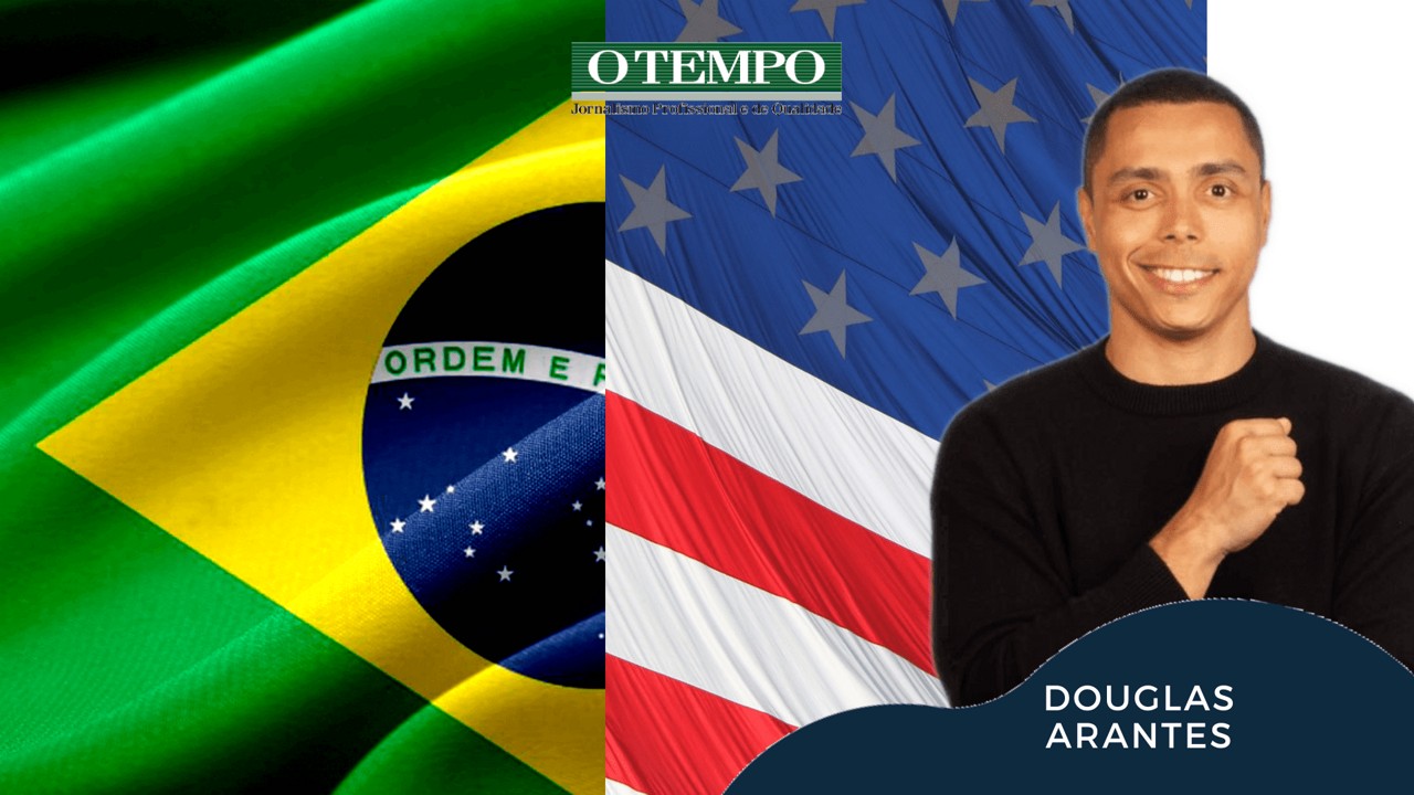 Imagem ilustrativa das bandeiras de Brasil e Estados Unidos