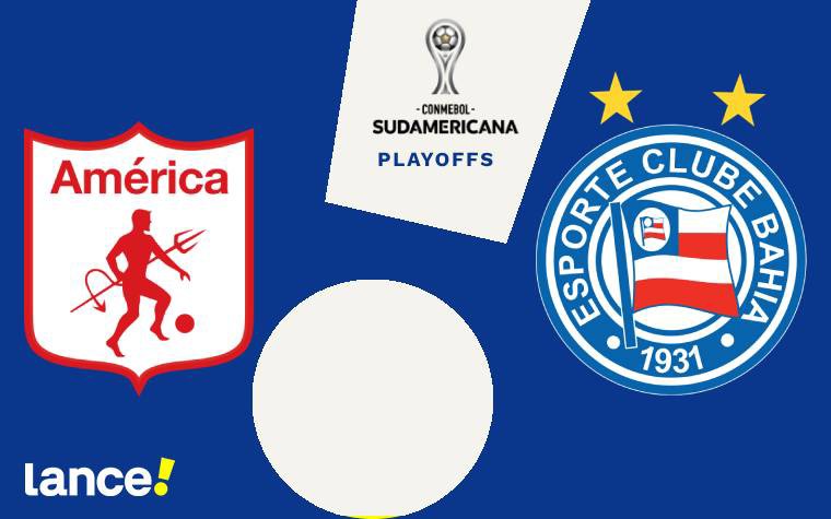 América de Cali e Bahia decidem vaga nas oitavas da Sul-Americana (Foto: arte / Lance!)