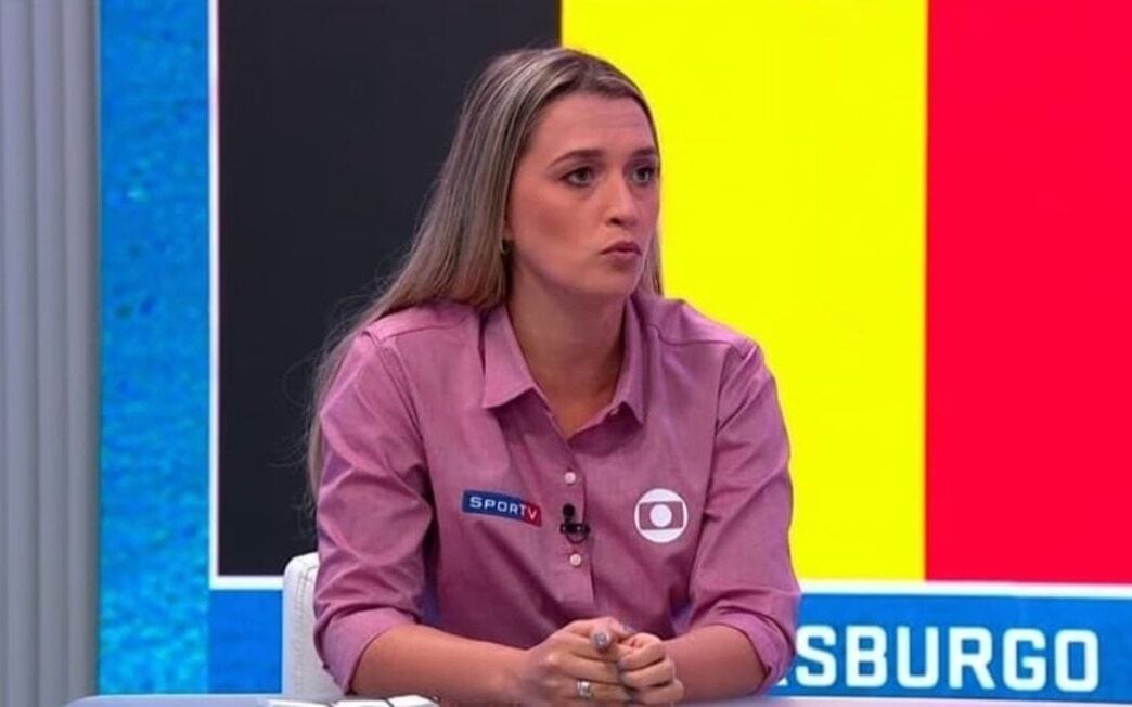 A comentarista dos canais Globo, Ana Thaís Matos, comentou a atuação de um jogador do Flamengo na derrota da Seleção Brasilera para a Argentina por 4 a 1 (Foto: Reprodução)