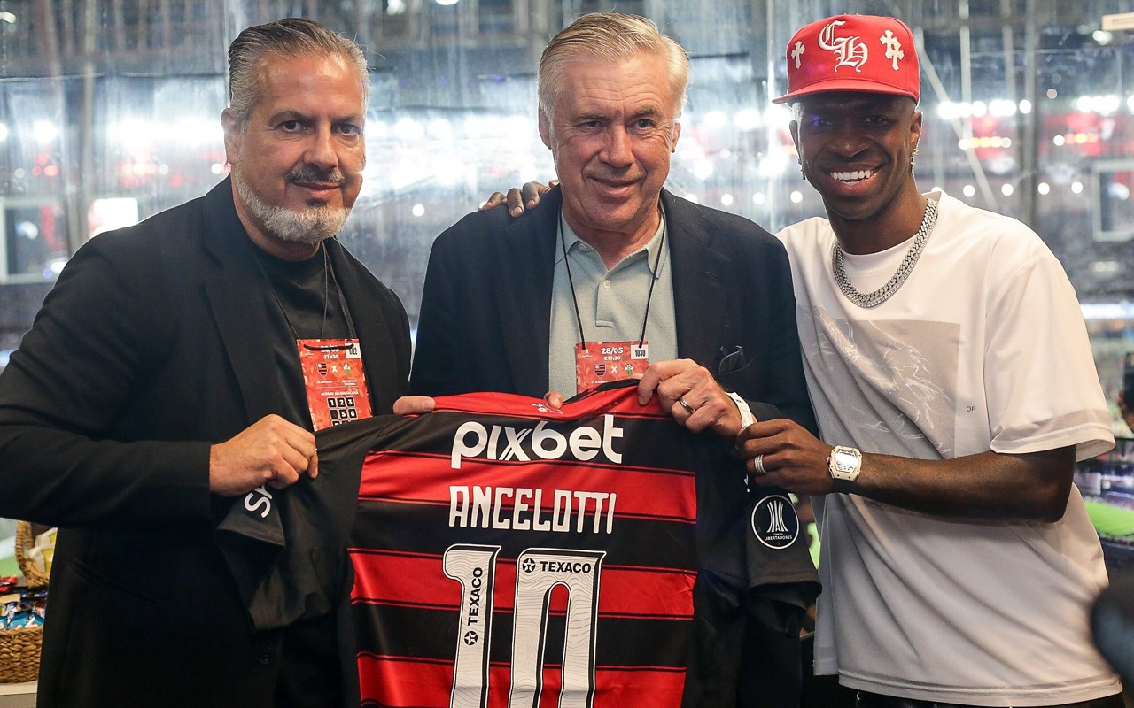 Ancelotti no Maracanã (Foto: Divulgação/Flamengo)