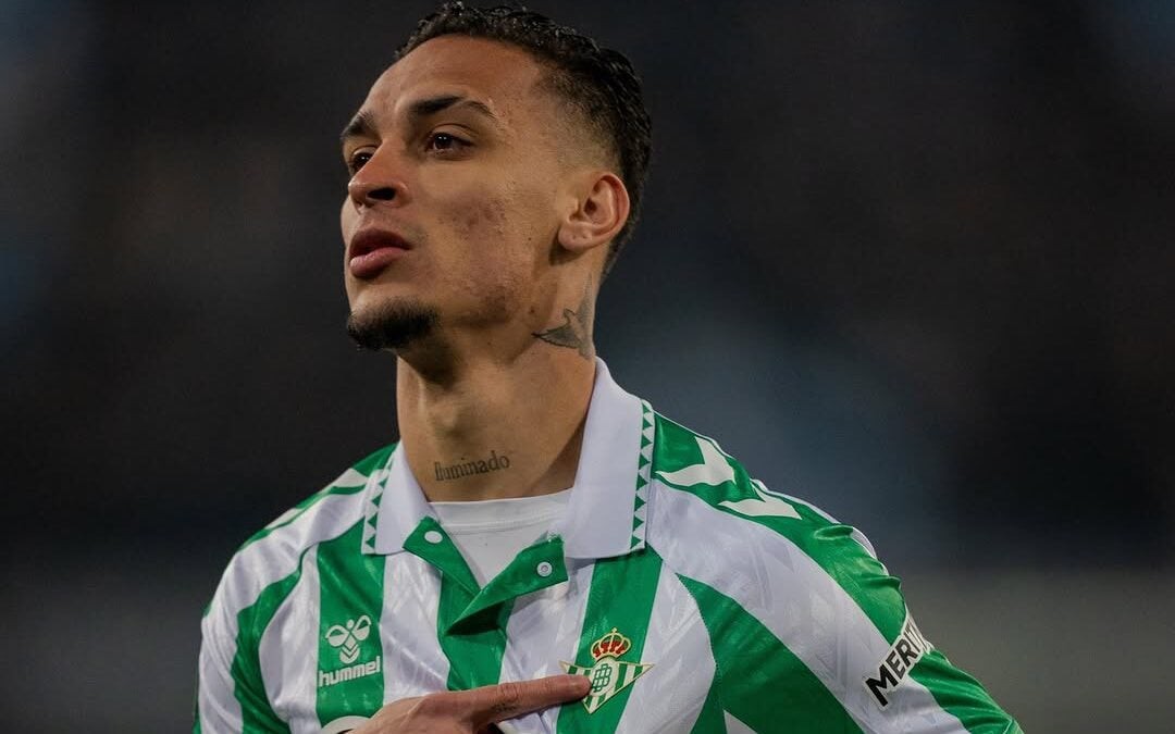 Antony comemora gol pelo Real Bétis (Foto: Reprodução/Real Bétis)