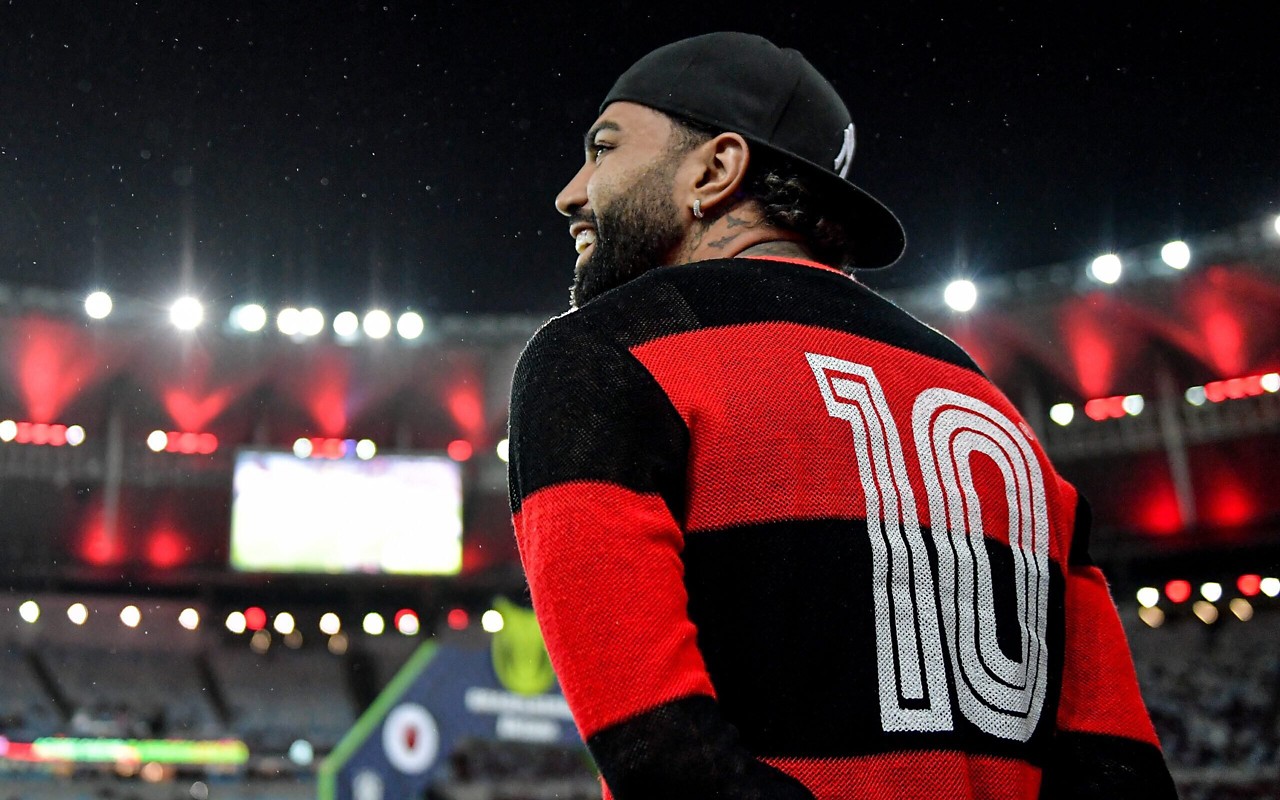 Gabigol em jogo do Flamengo no Maracnã (Foto: Thiago Ribeiro/AGIF)