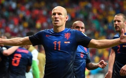 Arjen Robben durante a Copa do Mundo de 2014 pela Holanda (Foto: AFP)