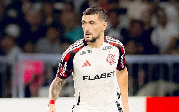 Arrascaeta durante Flamengo x Central Córdoba pela Libertadores (Foto: Adriano Fontes / Flamengo)