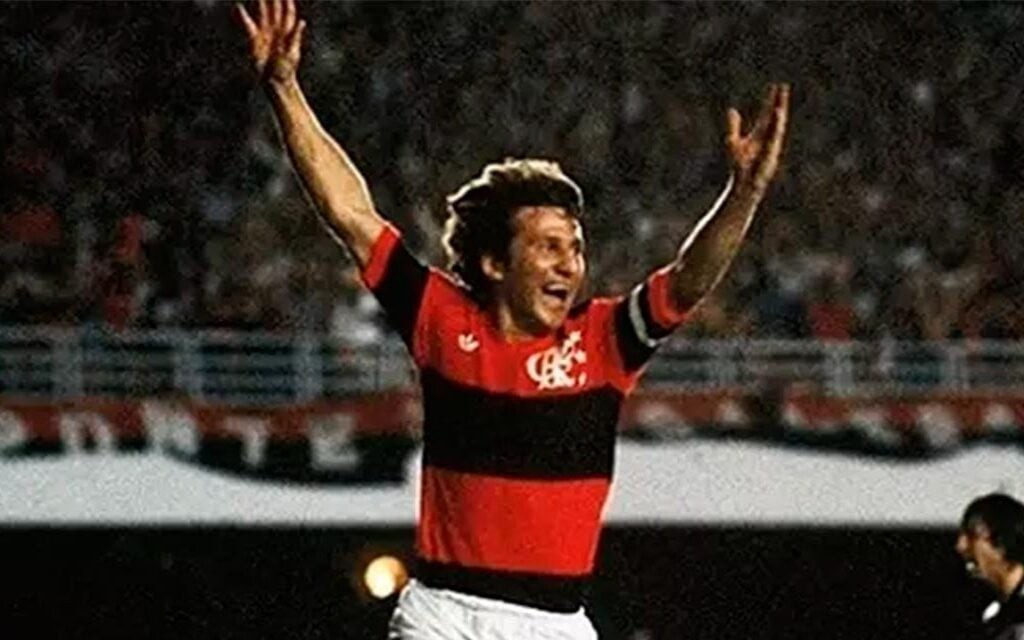 Os maiores goleadores da história do Fla-Flu: Zico lidera com 19 gols, enquanto Hércules e Russo são os artilheiros históricos do Fluminense, com 14 gols cada. (Reprodução / Twitter)