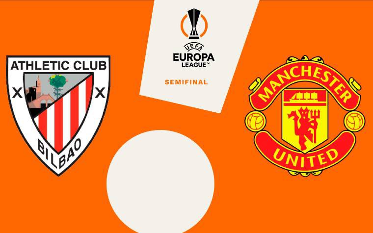 Athletic Bilbao x Manchester United: jogo de ida da semifinal da Europa League (Foto: Arte/Lance!)