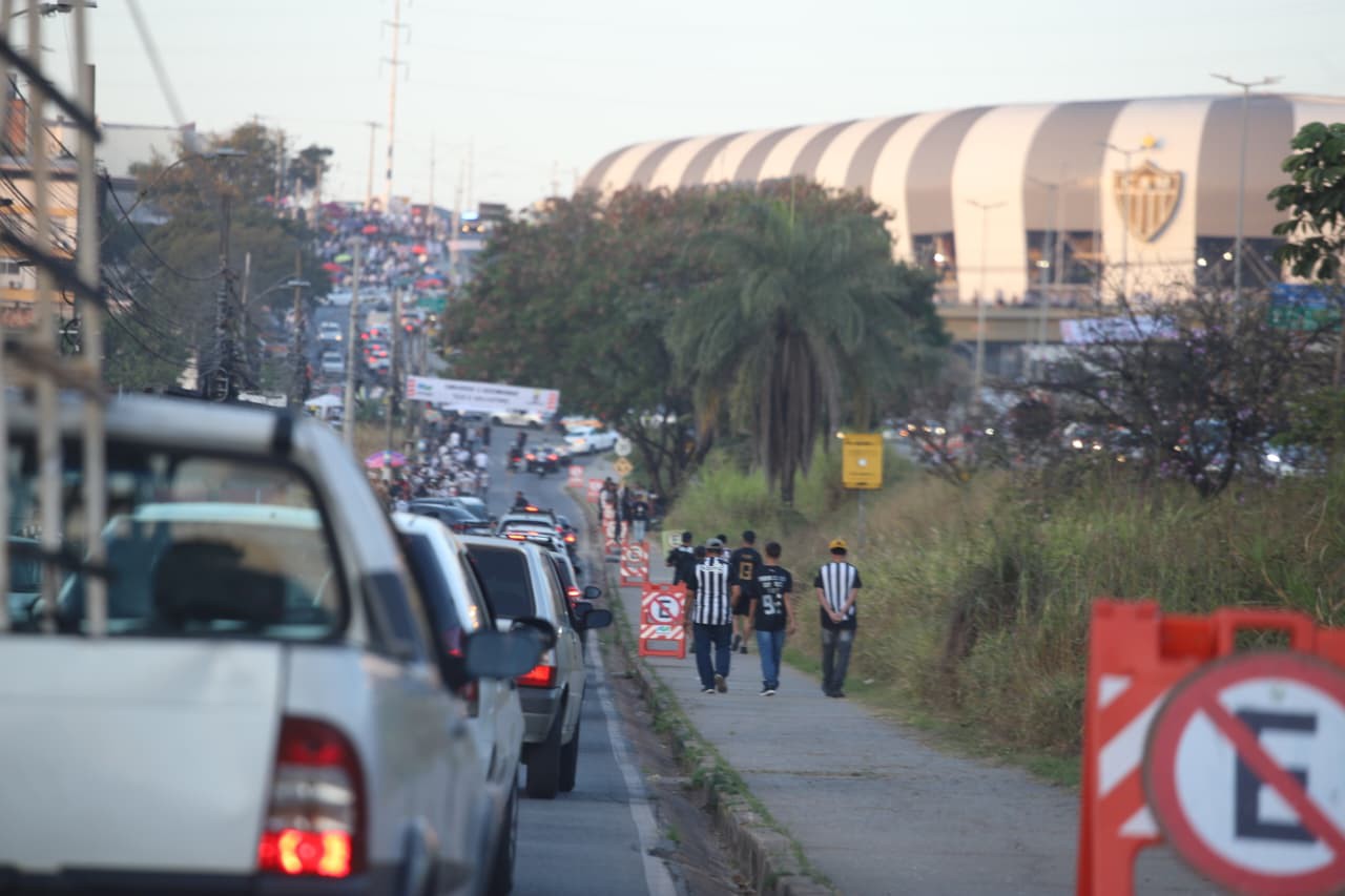 Trânsito no entorno da Arena MRV causou transtornos para equipe de arbitragem