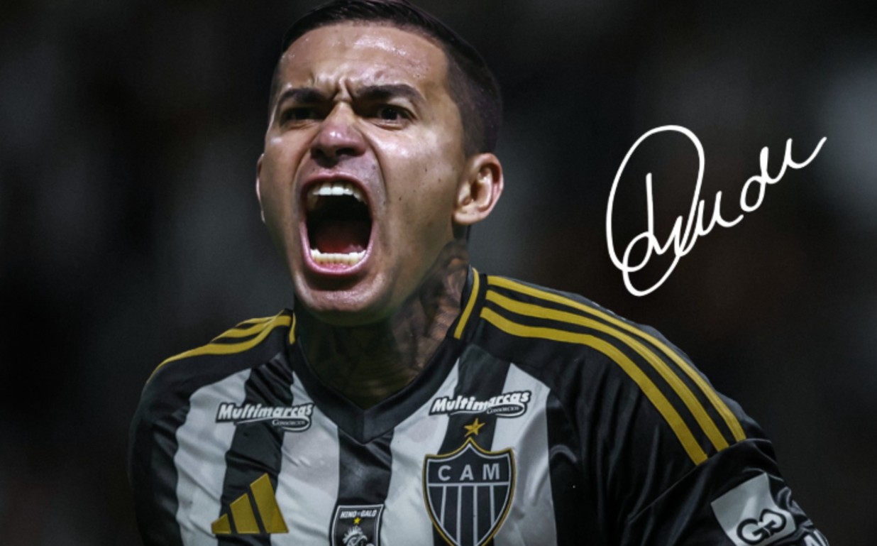 Atlético postou montagem com Dudu já com a camisa alvinegra