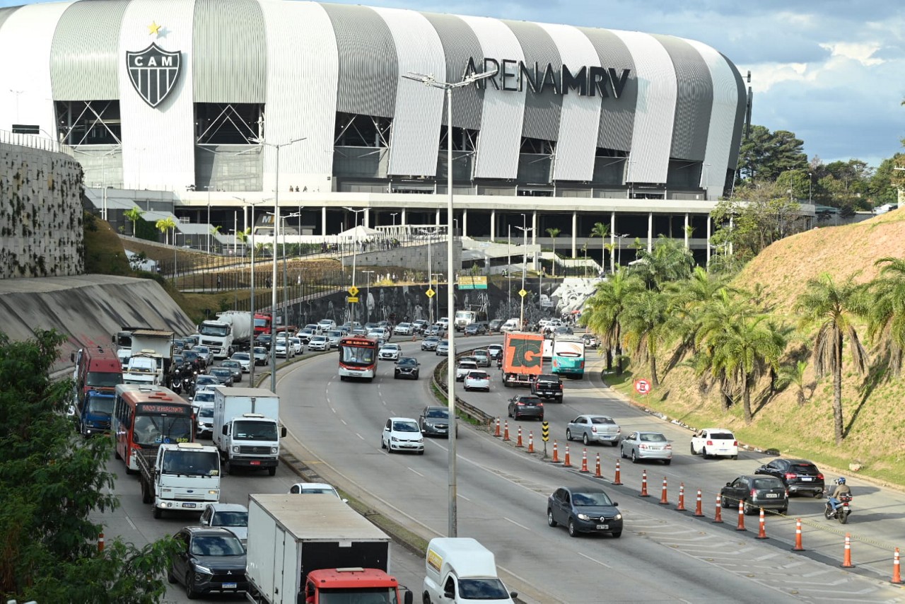 Trânsito no entorno da Arena MRV está bastante carregado