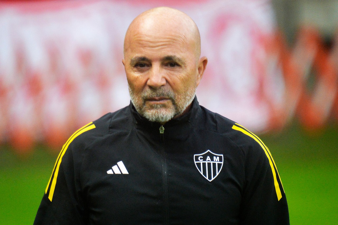 Jorge Sampaoli na partida entre Atlético e Internacional