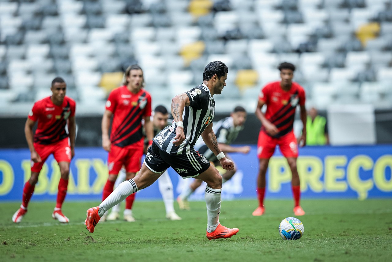 O atacante Hulk não manteve a mesma média de gols das temporadas anteriores pelo Galo
