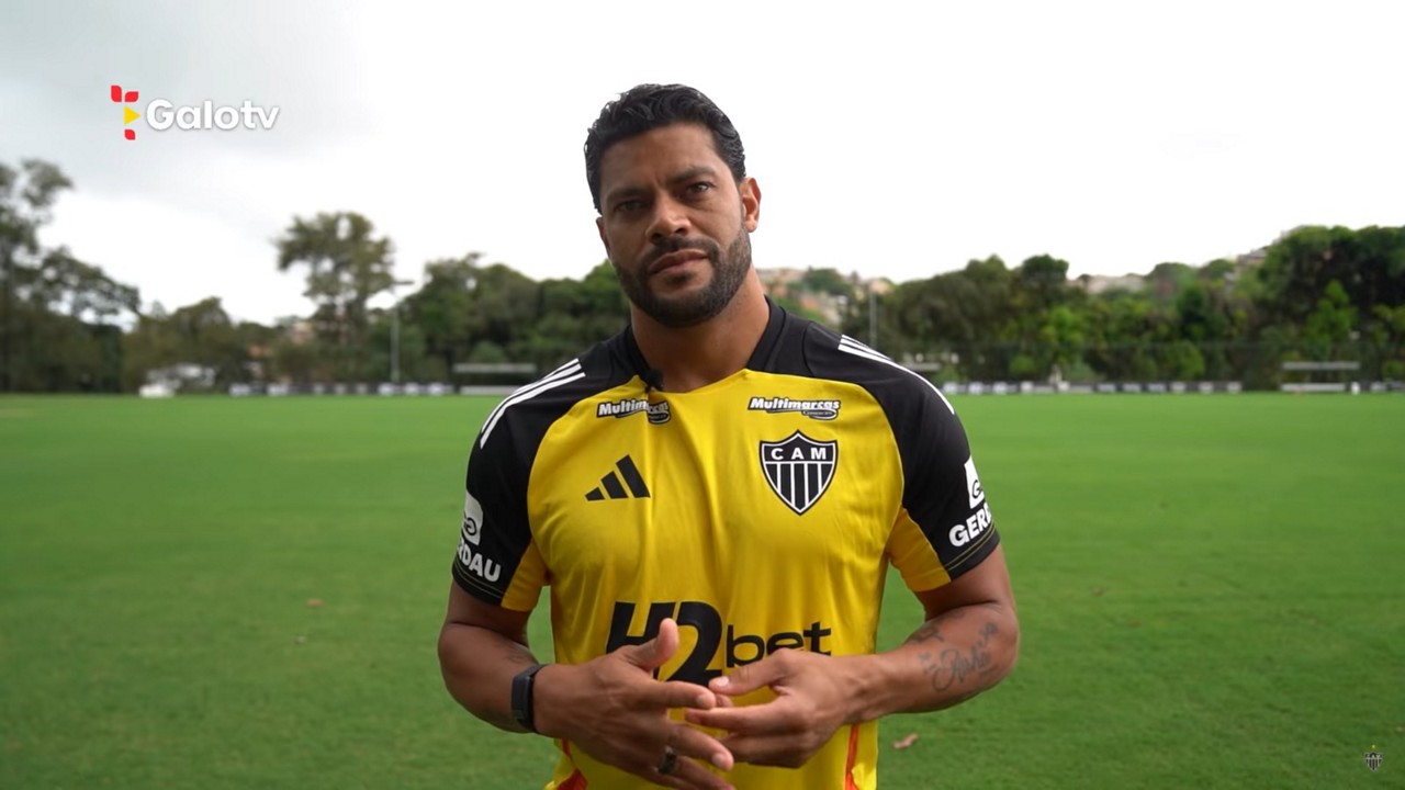 Atacante Hulk em entrevista à Galo TV na Cidade do Galo 