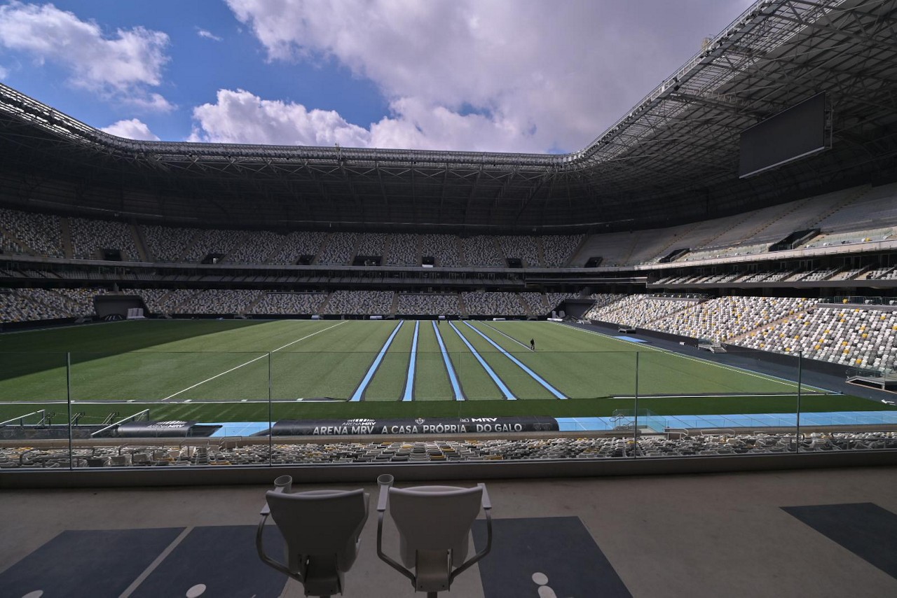 Atlético já realizou a troca do gramado da Arena MRV, mas ainda restam alguns detalhes da reforma