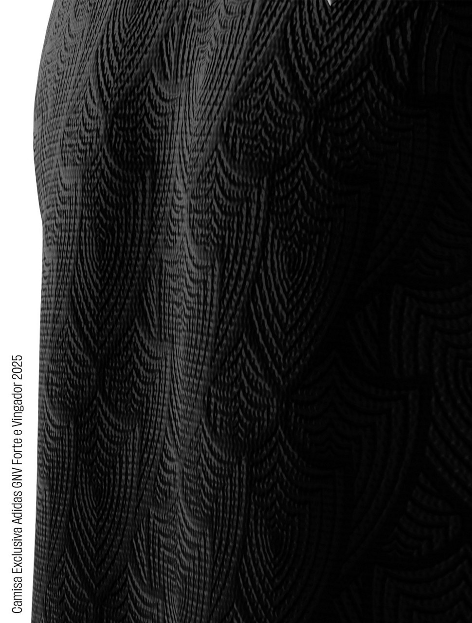 Detalhe da nova camisa All Black divulgada pelo Atlético