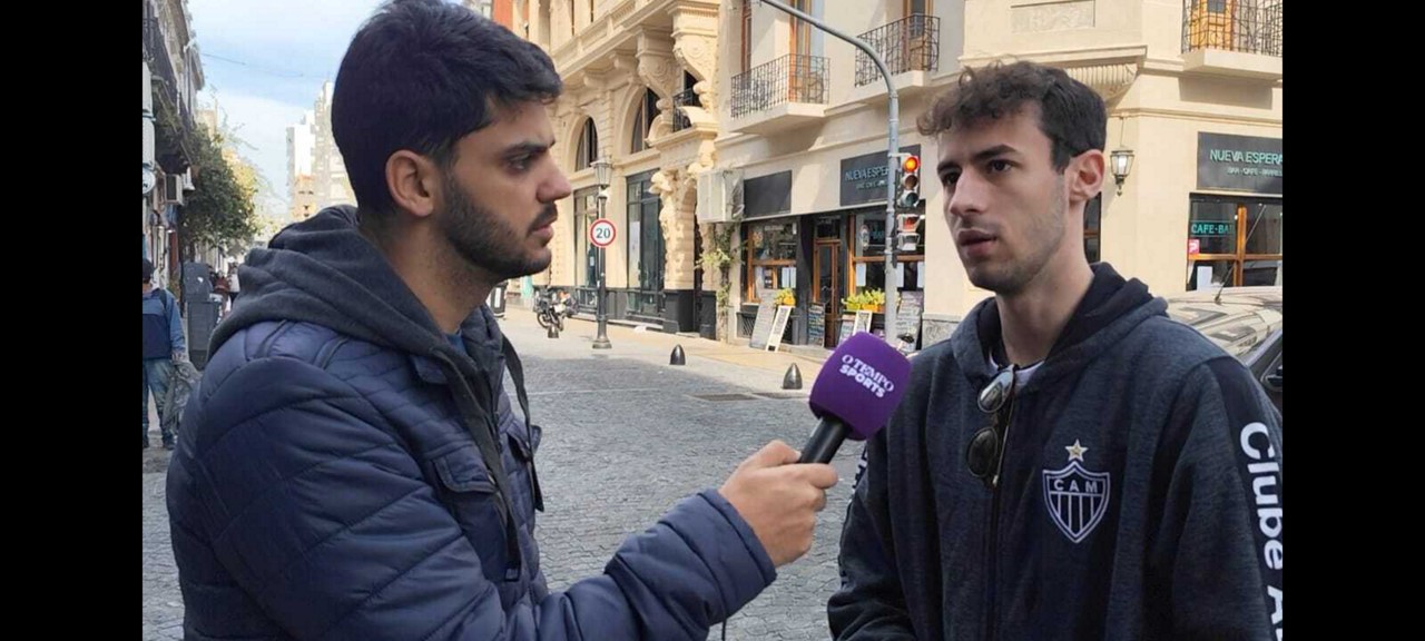 Torcedor do Atlético, Pedro Senna dá entrevista para a reportagem de O TEMPO Sports