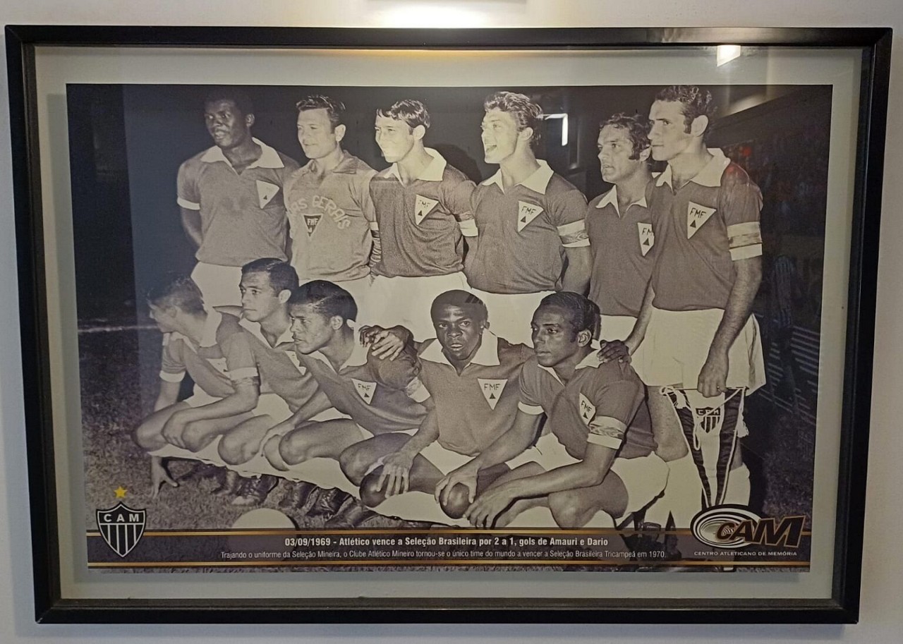 Com a camisa da seleção mineira, jogadores do Atlético enfrentaram a base da seleção que conquistaria o tri no México na Copa de 1970 