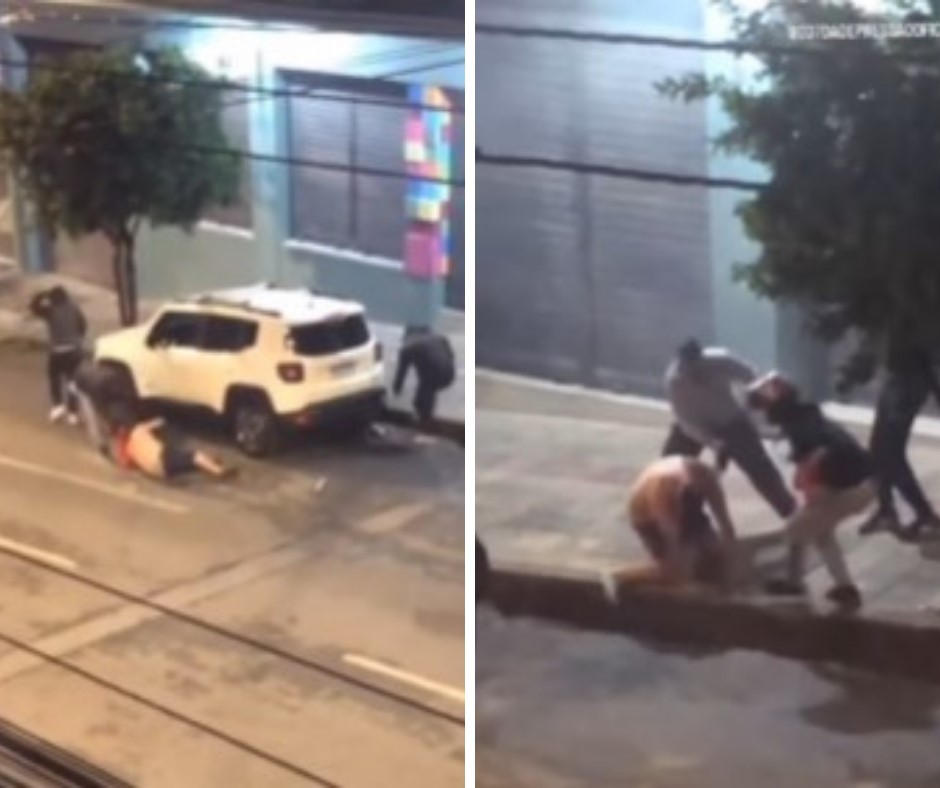 Imagens que circulam nas redes sociais mostram briga entre torcedores de River Plate e Atlético