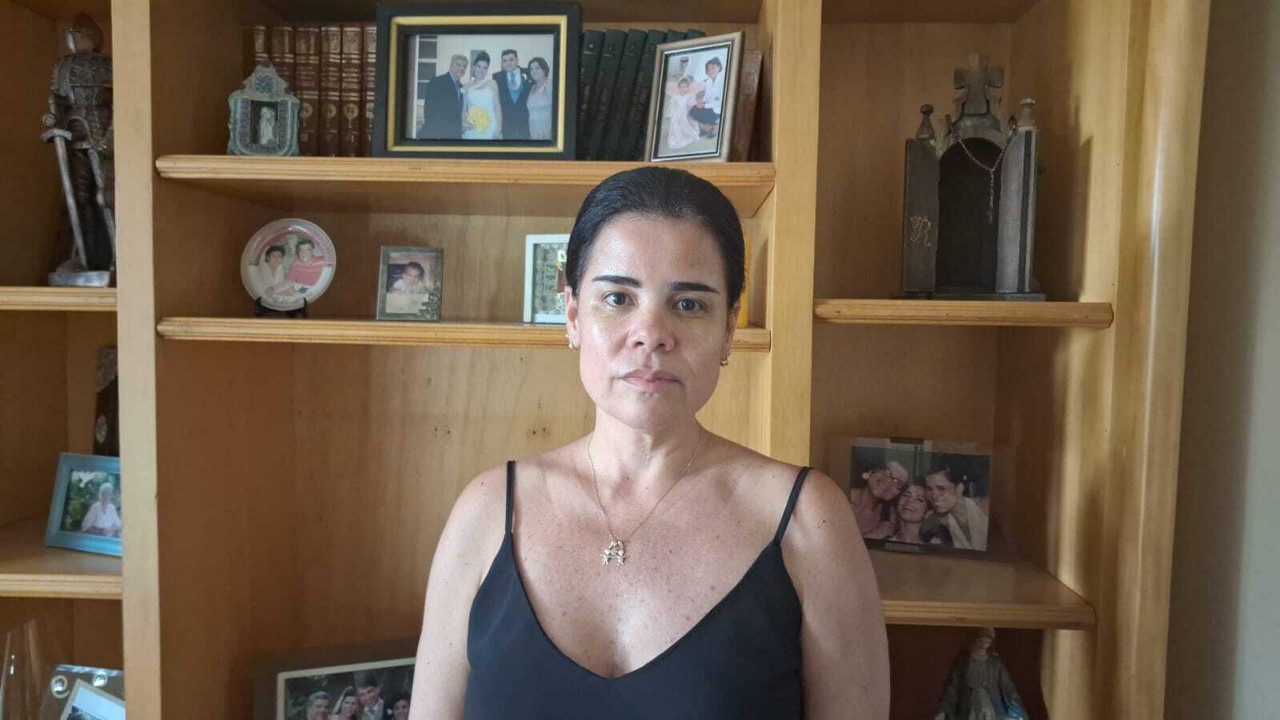 Veruska Bastani, esposa do torcedor flamenguista Richard, agredido por atleticanos em BH
