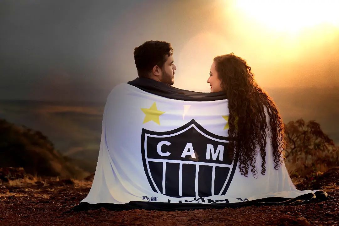 Cerimônia teve como tema o Atlético, clube do coração do casal