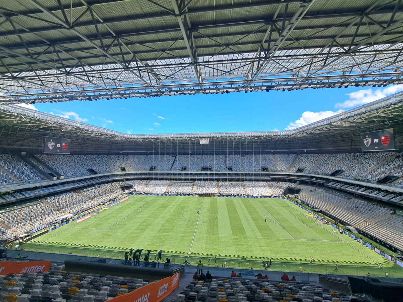Às vésperas da final, gramado da Arena MRV não apresenta poças d'água 