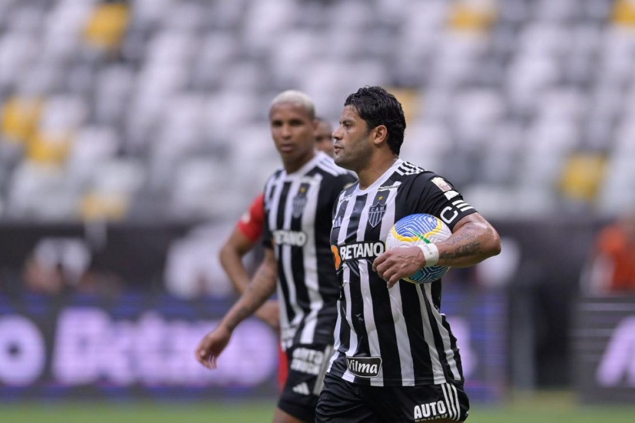 O atacante Hulk comemorou o triunfo do Atlético na última rodada do Brasileirão