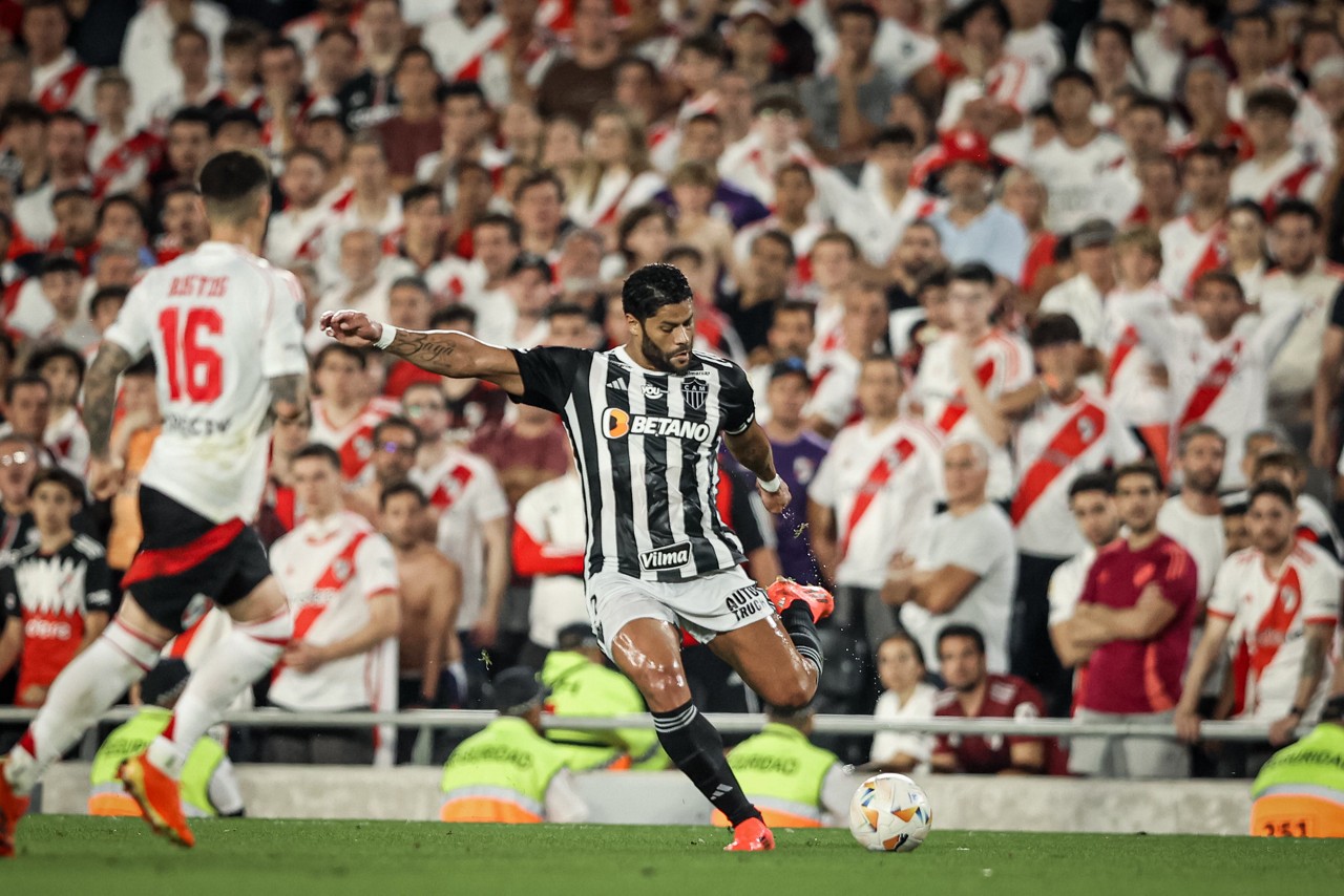 Hulk, atacante do Atlético, comemora classificação à final da Libertadores