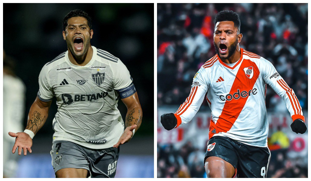 Hulk e Borja, atacantes de Atlético e River, respectivamente