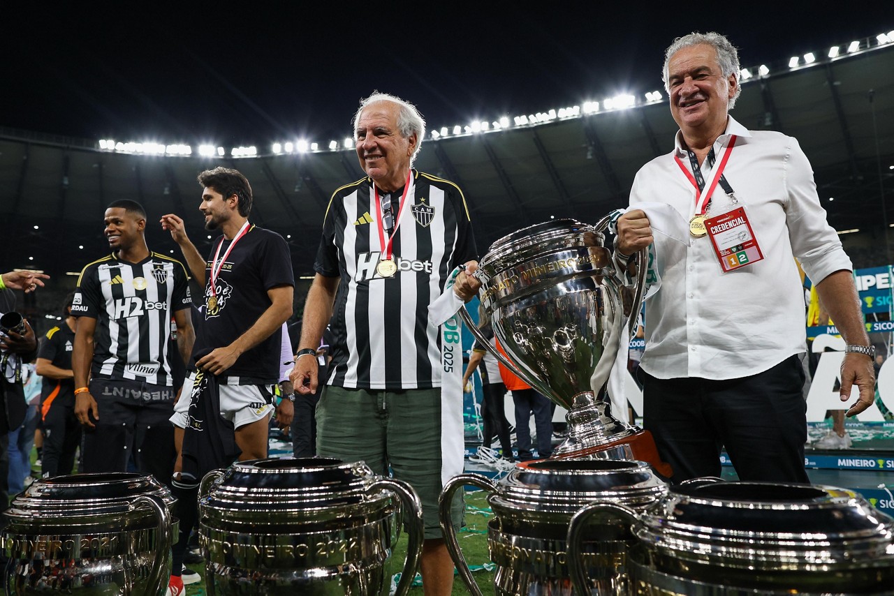 Rubens Menin e o presidente do Atlético, Sérgio Coelho 