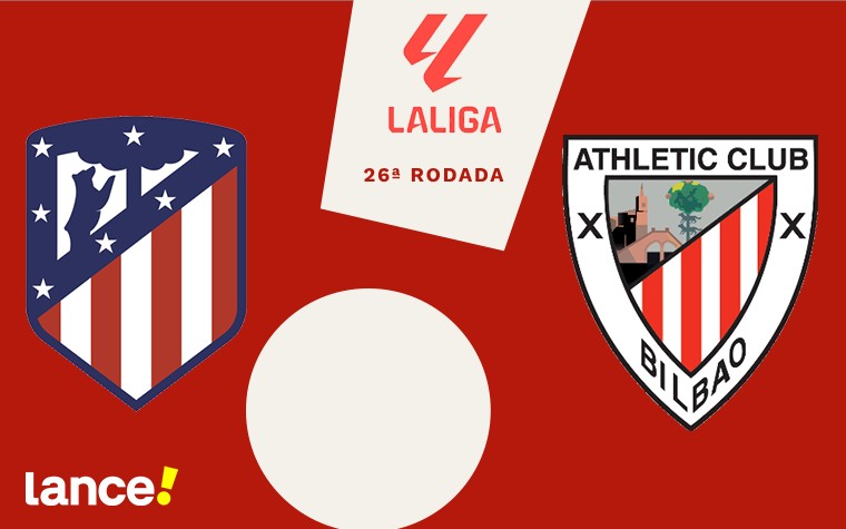Confira as principais informações do duelo entre Atlético de Madrid e Athletic Bilbao, válido pela 26ª rodada de La Liga (Foto: Arte / Lance!)