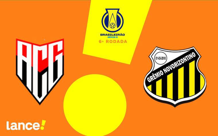 Atlético-GO e Novorizontino jogam pela sexta rodada da Série B. Foto: Arte Lance!