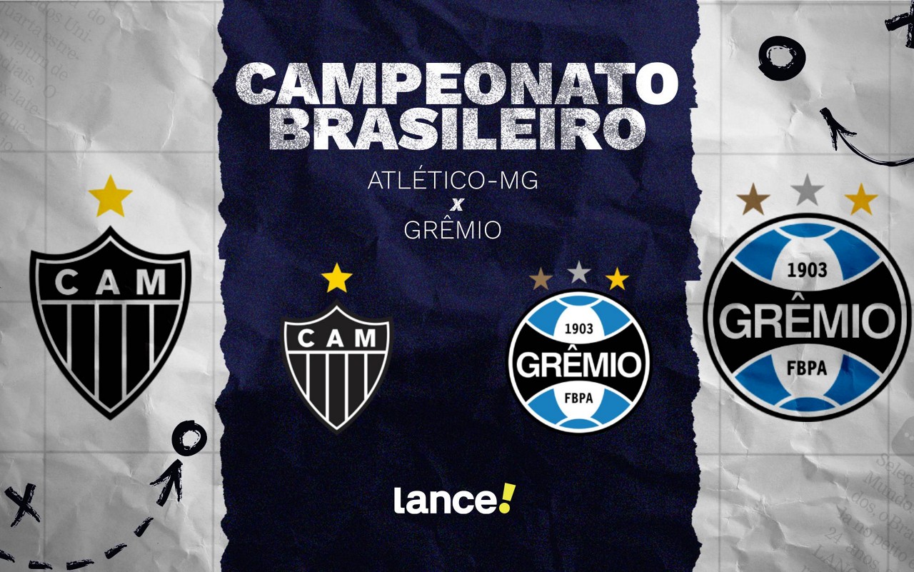 Atlético-MG x Grêmio. (Imagem: Arte Lance!)