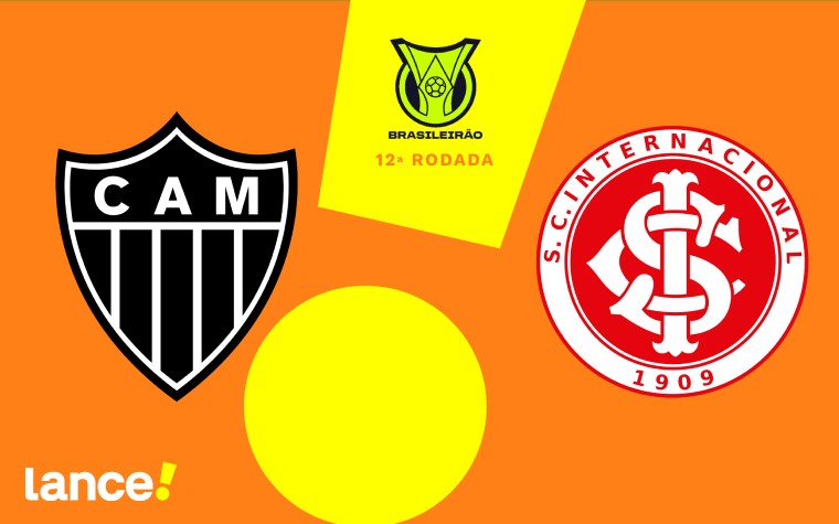 Atlético-MG e Internacional se enfrentam pela 12ª rodada do Brasileirão (Arte: Lance!)