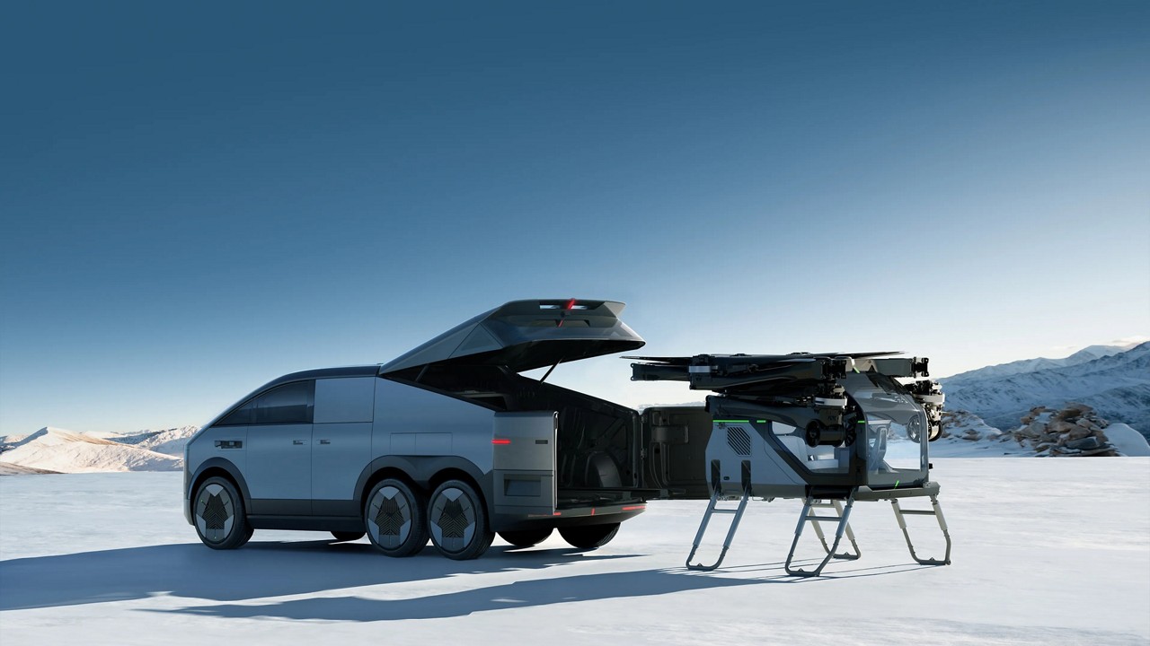 Minivan futurista com drone voador está à venda por R$ 1,7 milhão