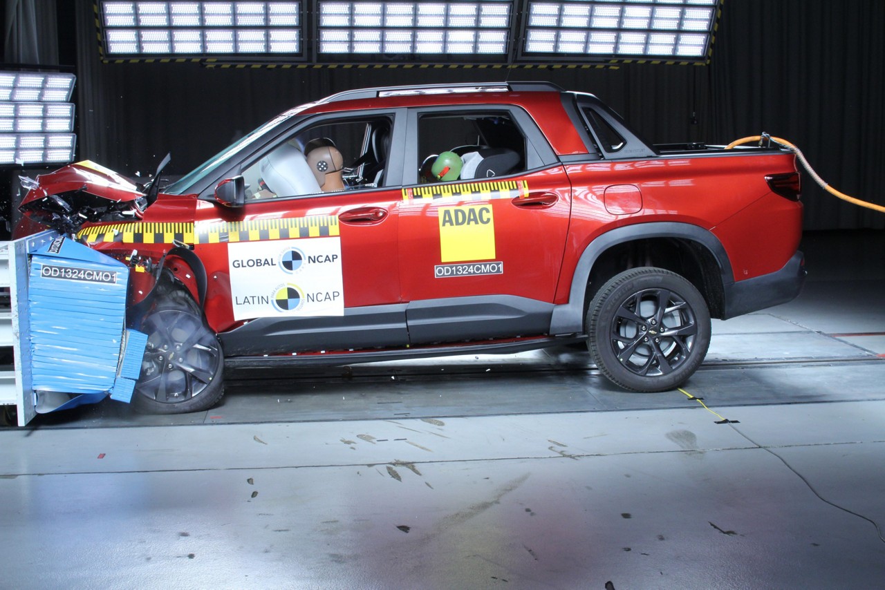 Chevrolet Montana 2025 não recebeu a nota máxima de segurança no Latin NCAP